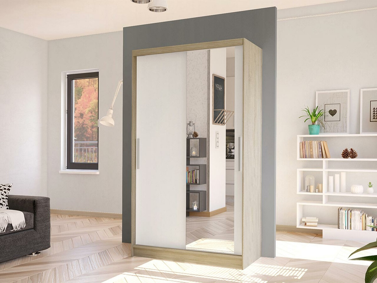 Armario Closico 164 (Roble Sonoma + Blanco)