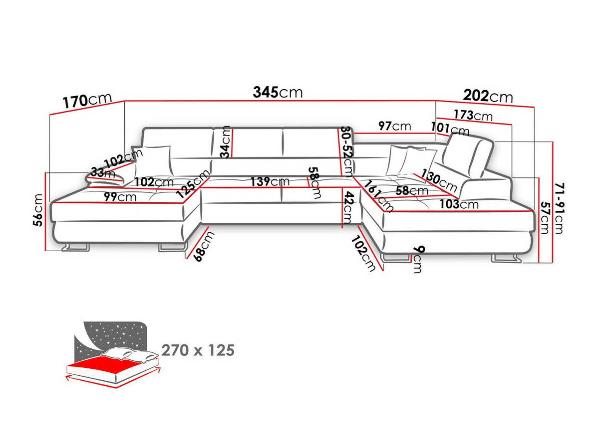 Sofá rinconero Comfivo Ruta VI (Venus Velvet 2916 + Miu 2059)