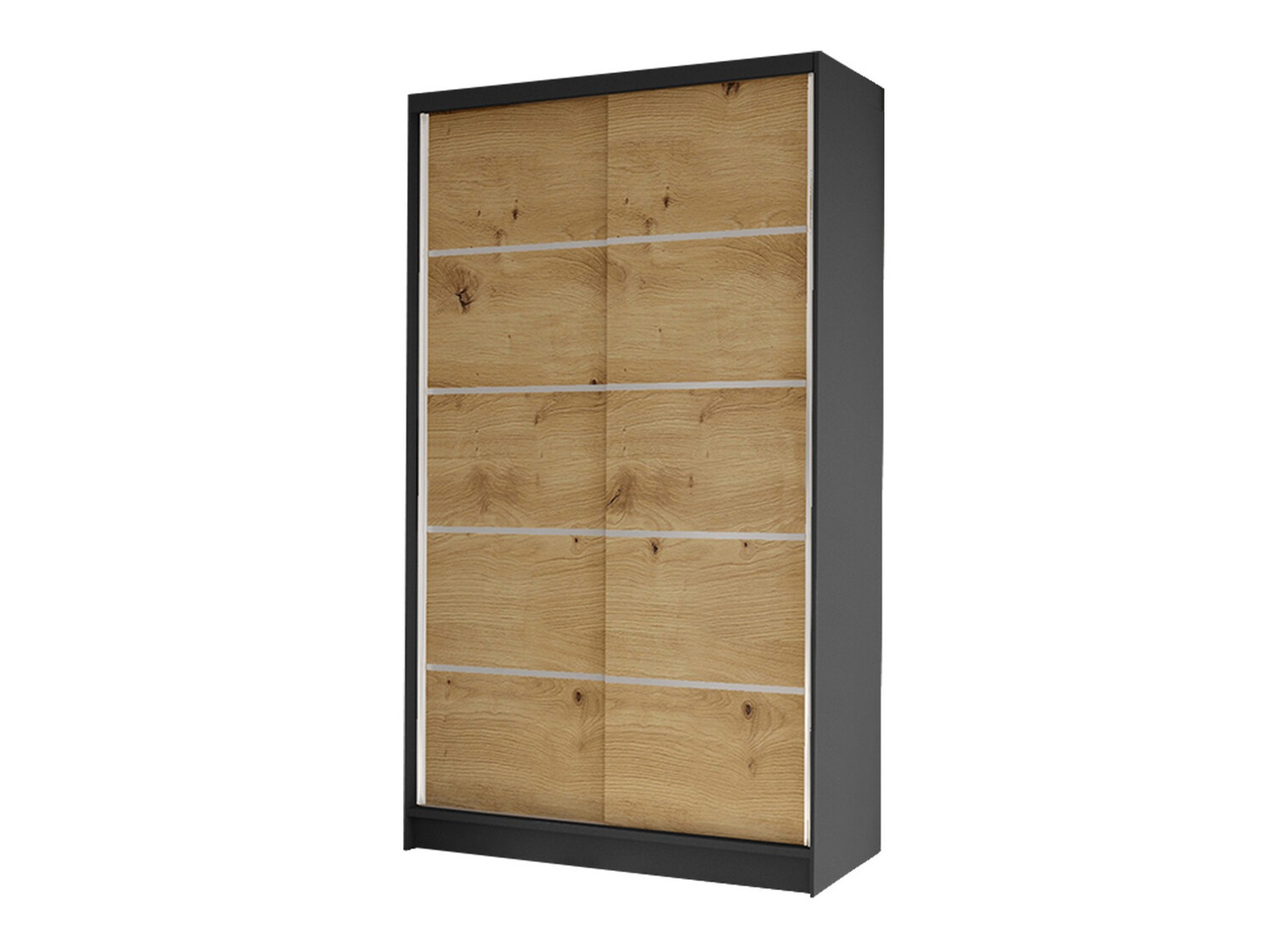 Armario Closico Fractor IV (Negro + Roble Artisan)