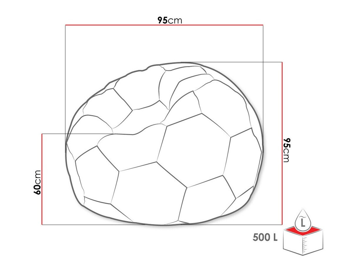 Puf Comfivo 287 (Negro + Blanco)