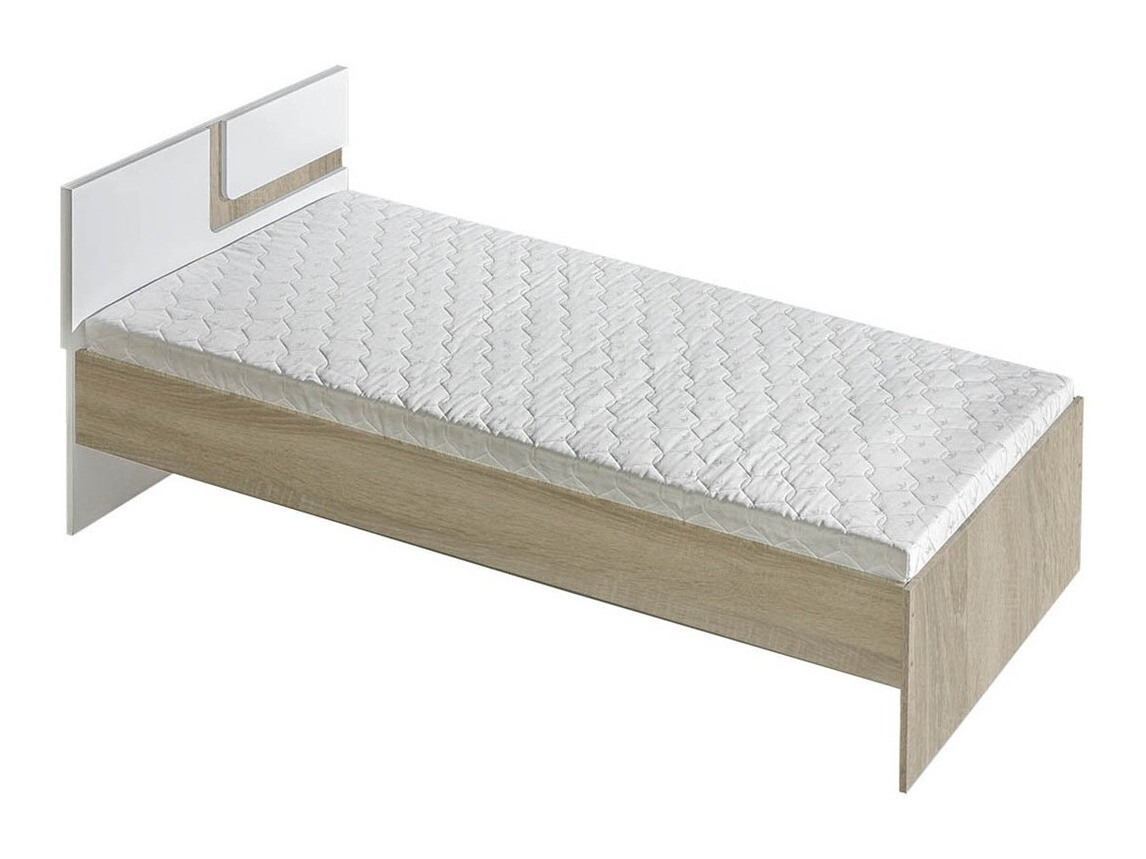 Cama Levtala 112 (Roble claro + Blanco)