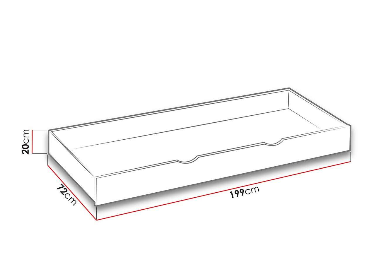 Cama Levtala 112 (Roble claro + Blanco)