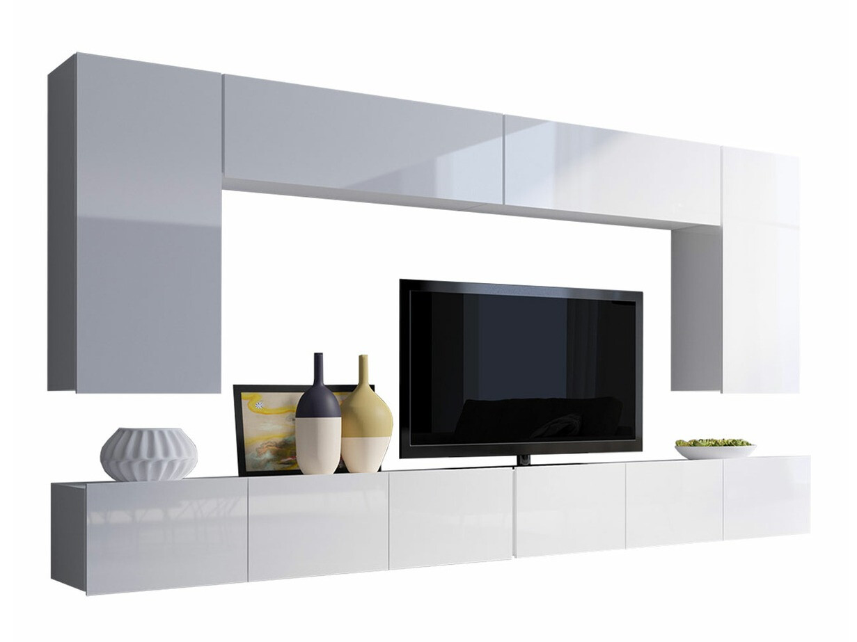 Conjunto de salón Remus XIII (Blanco + Blanco brillante)