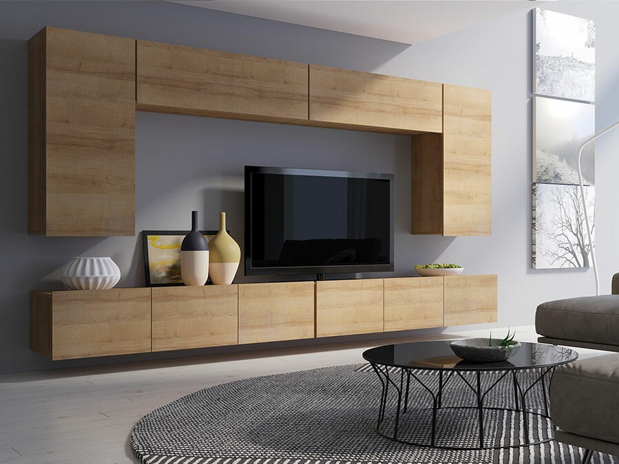 Conjunto de salón Tivdalu 135 (Roble dorado)