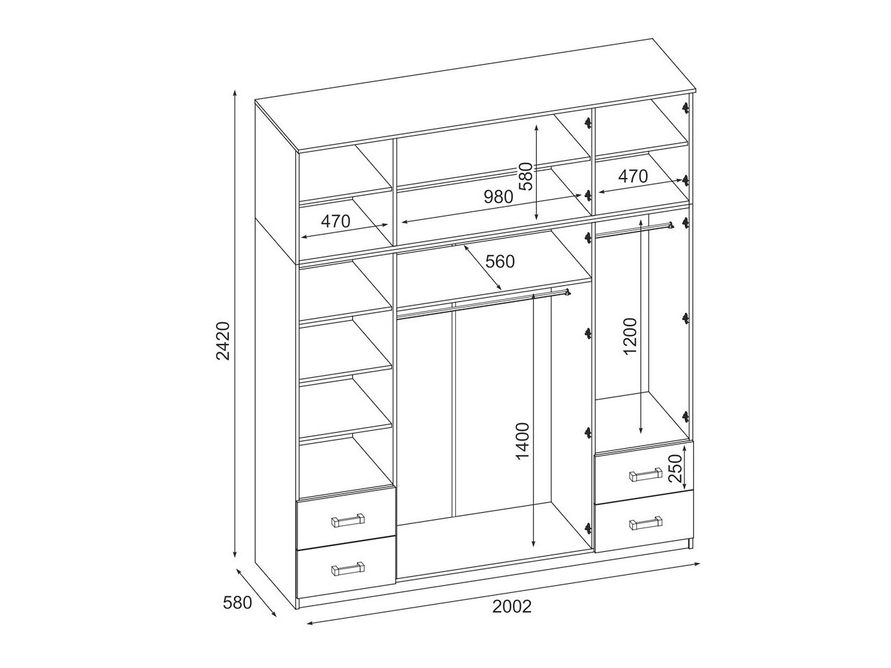 Armario Lexington 143 (Roble de lefkada)