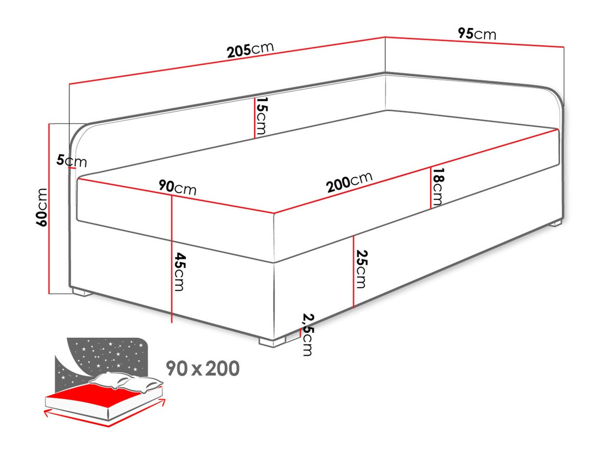Cama Memphis 128 (Lux 23 + Lux 06)