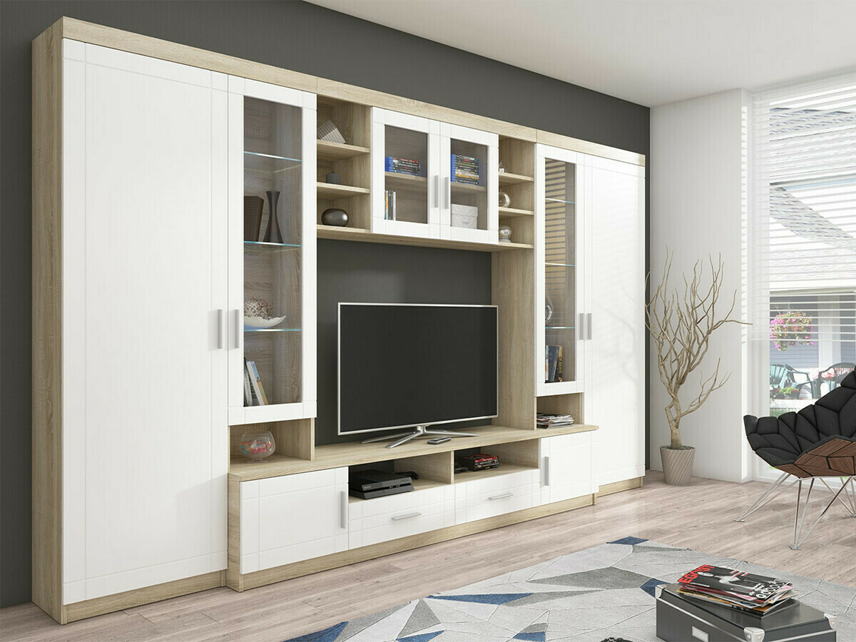 Conjunto de salón Tucson 108 (Roble Sonoma + Blanco)