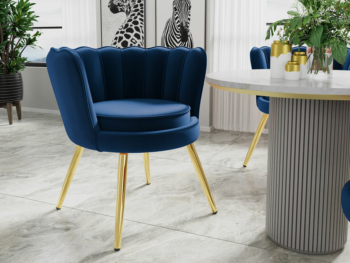 Sillón Comfivo Univae (Azul + Dorado)