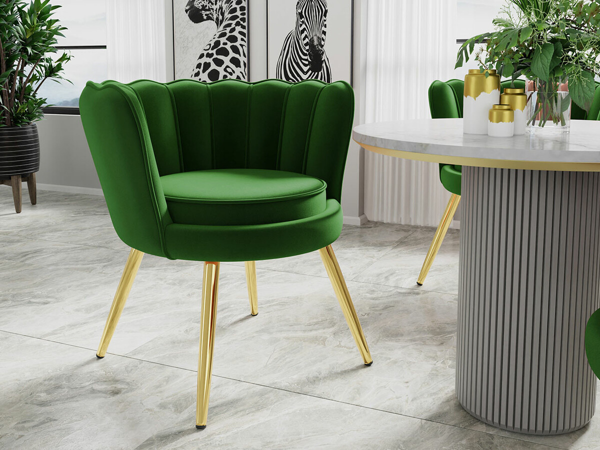 Sillón Comfivo Univae (Verde + Dorado)