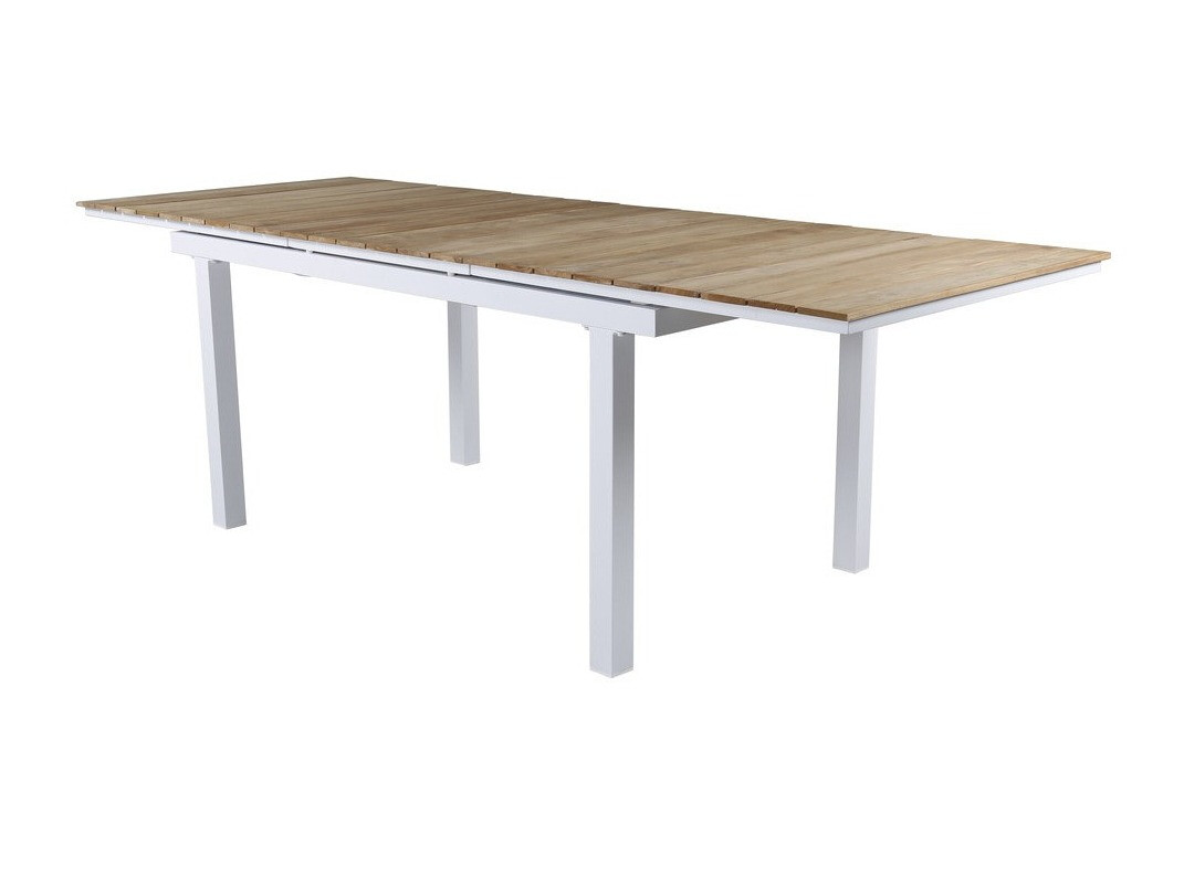 Mesa para exterior Dallas 2844 (Blanco + Marrón)