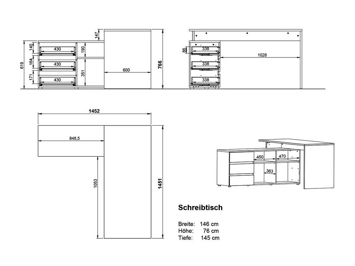 Conjunto para oficina en casa Avirome 108
