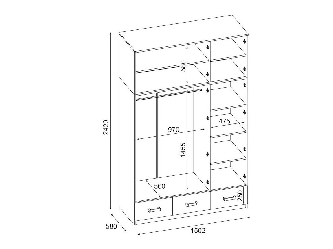 Armario Lexington 122 (Roble de lefkada)