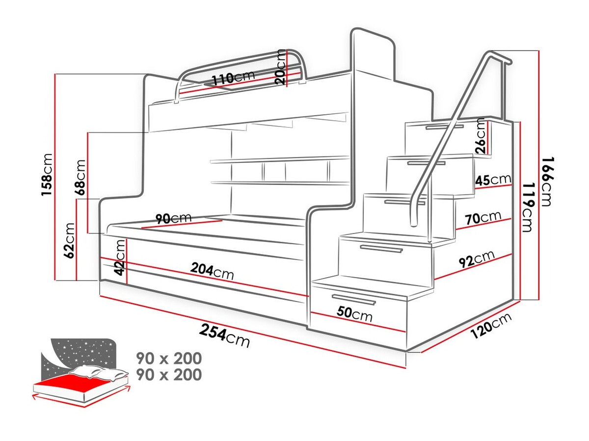 Litera Campus (Blanco + Blanco brillante + Gris brillante)