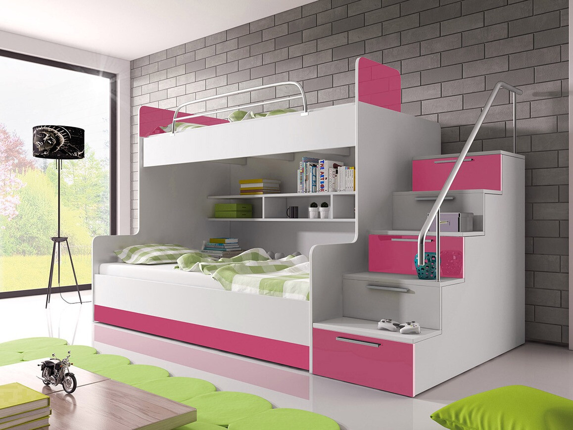 Litera Salmere 111 (Blanco + Blanco brillante + Rosa brillante)