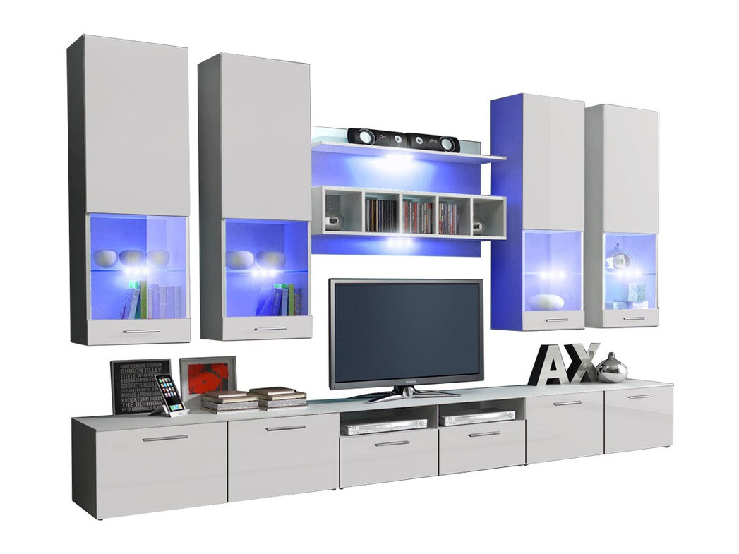 Conjunto de salón Caelum (Blanco + Blanco brillante)