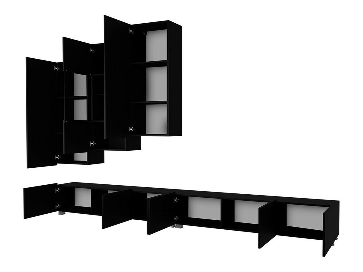 Conjunto de salón Tivdalu 133 (Roble dorado + Blanco + Blanco brillante)