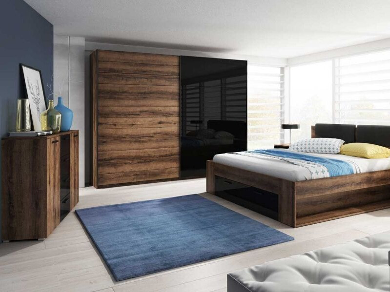 Armario Levruvu 105 (Roble del Monastery + Negro)