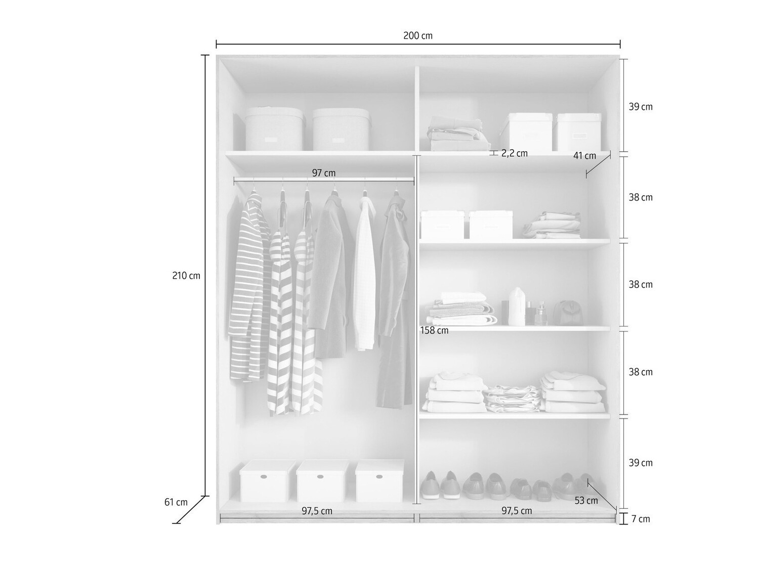 Armario Levruvu 105 (Roble del Monastery + Negro)