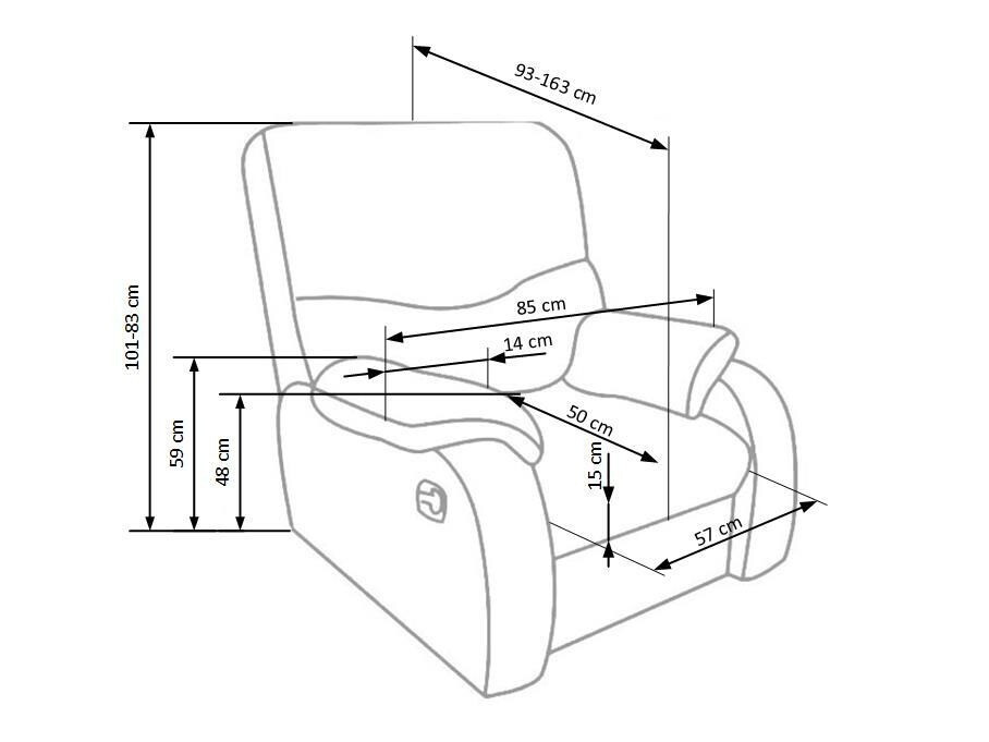 Sillón reclinable Houston 564 (Negro)