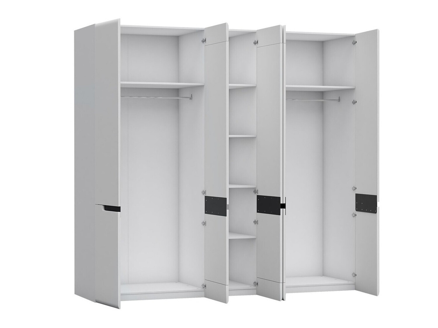 Armario Austin B103 (Blanco + Blanco brillante)