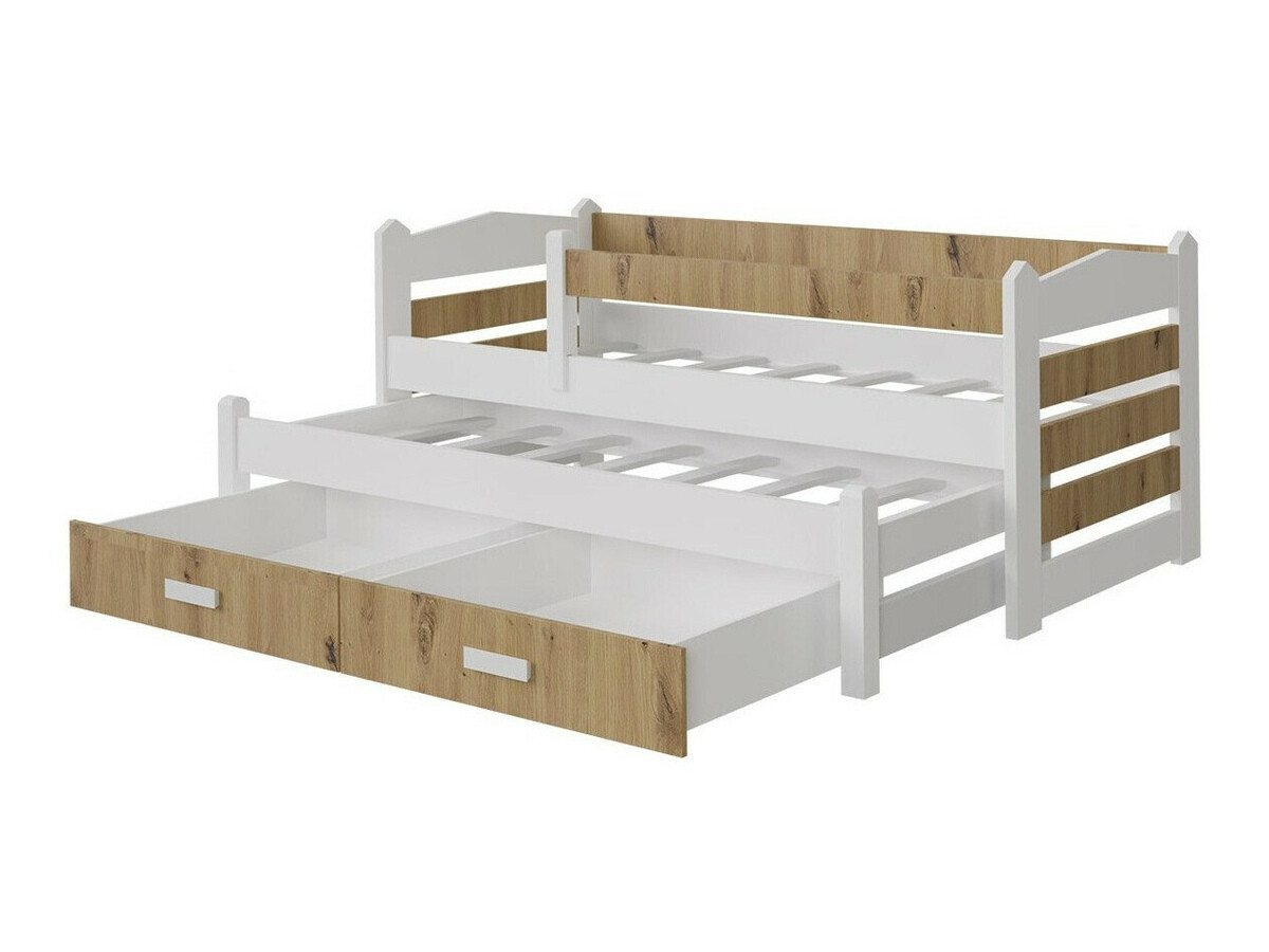 Cama Henderson 139 (Blanco + Roble Artisan)
