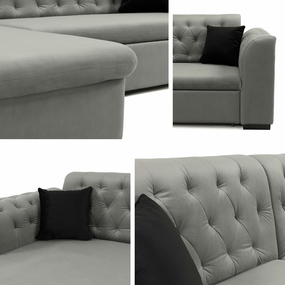 Chesterfield sofá rinconero Comfivo 252 (Magic Velvet 2202 + Magic Velvet 2250)