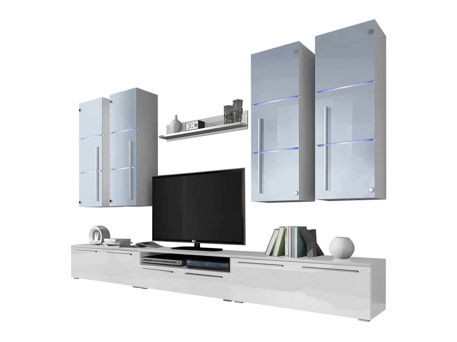 Conjunto de salón Flos (Blanco + Blanco brillante)