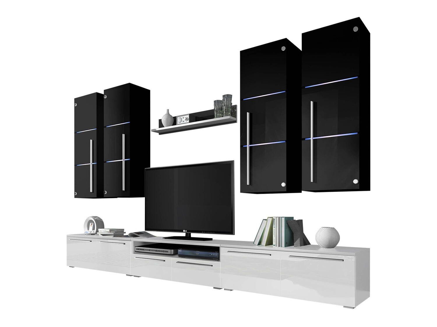 Conjunto de salón Flos (Blanco + Blanco brillante)