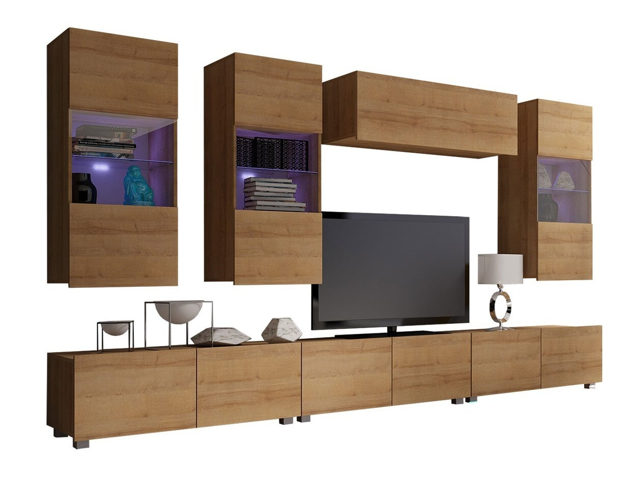 Conjunto de salón Remus XI (Roble dorado)
