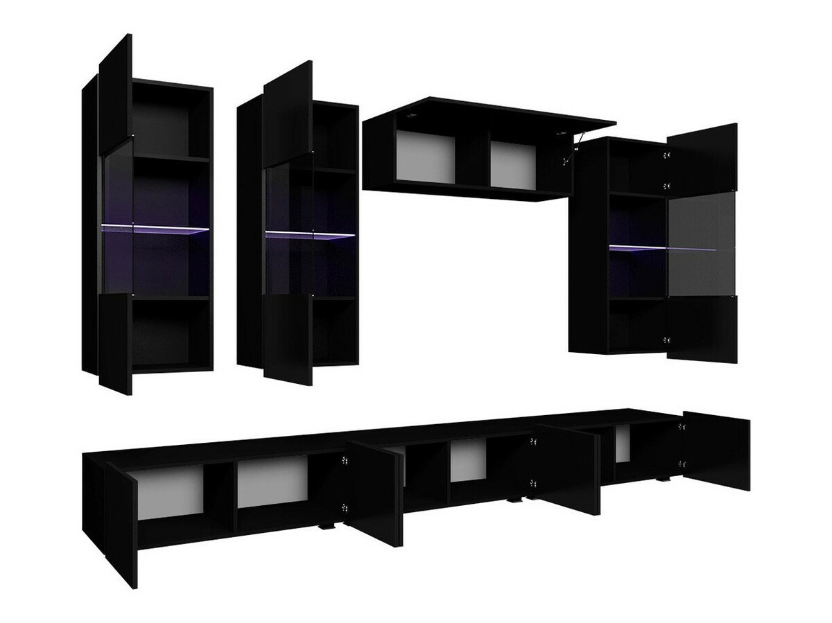 Conjunto de salón Tivdalu 121 (Blanco + Blanco brillante)