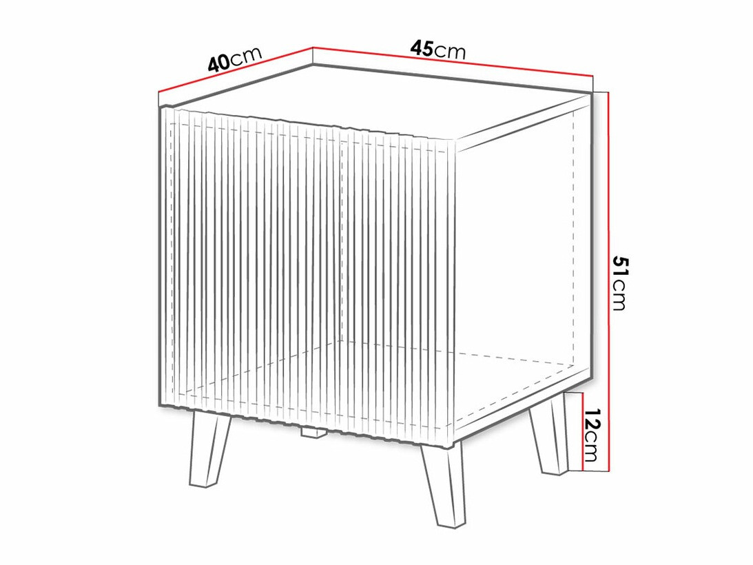 Mesilla de noche Dicto (Negro + Dorado) (2uds.)