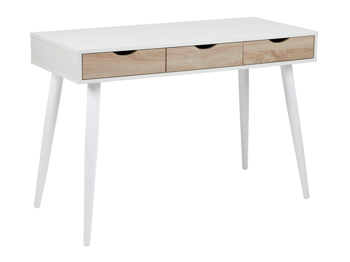Mesa de oficina Norsica 113 (Blanco + Roble)
