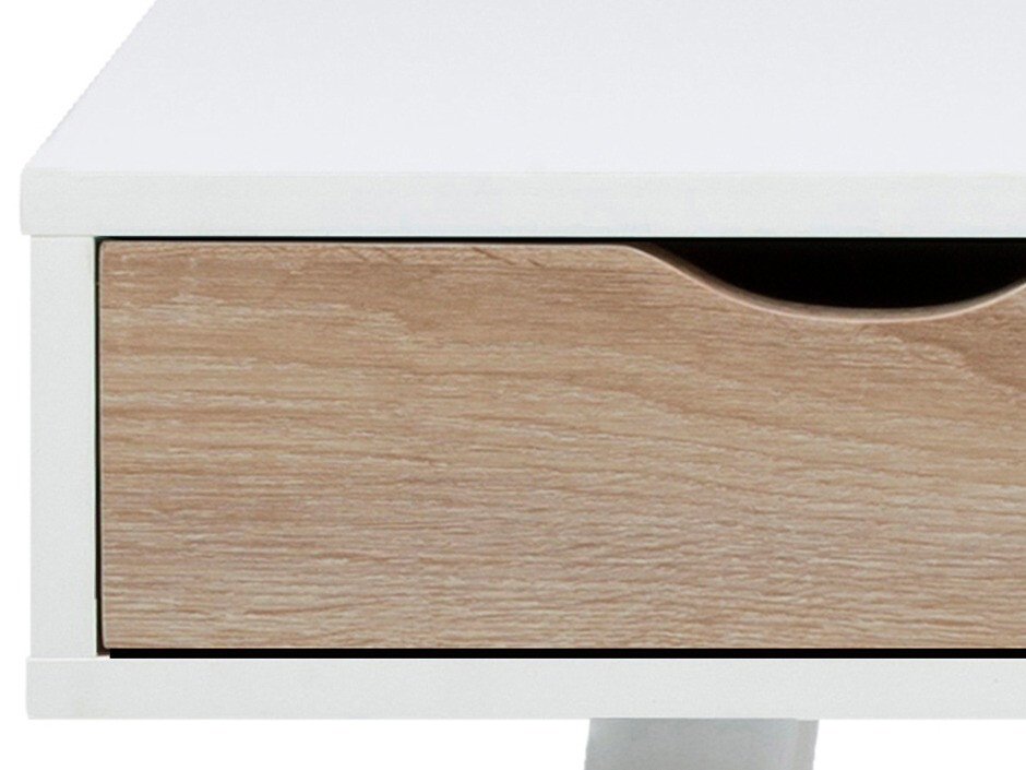 Mesa de oficina Norsica 113 (Blanco + Roble)