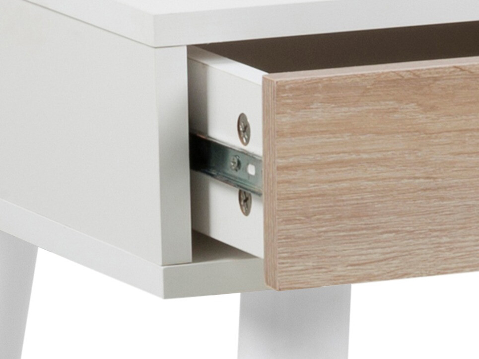 Mesa de oficina Norsica 113 (Blanco + Roble)