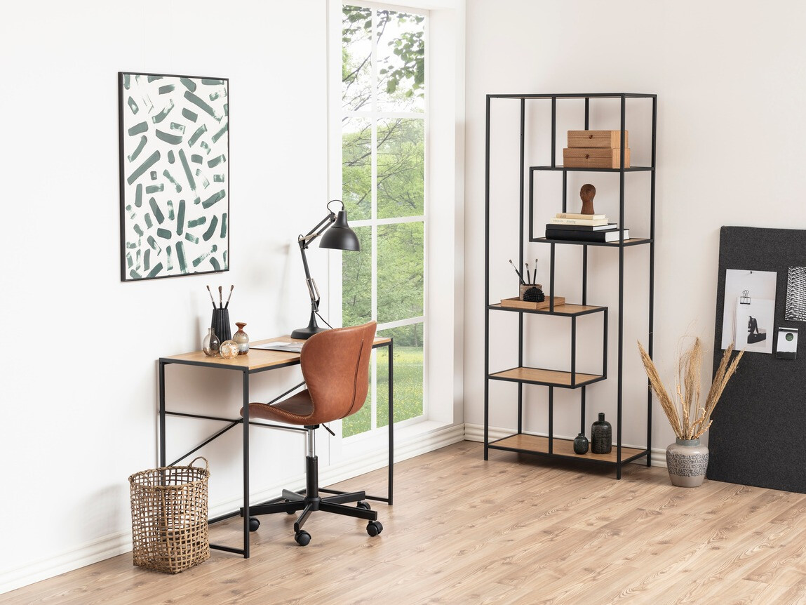 Mesa de oficina Norsica Sevferi 109 (Roble salvaje + Negro)