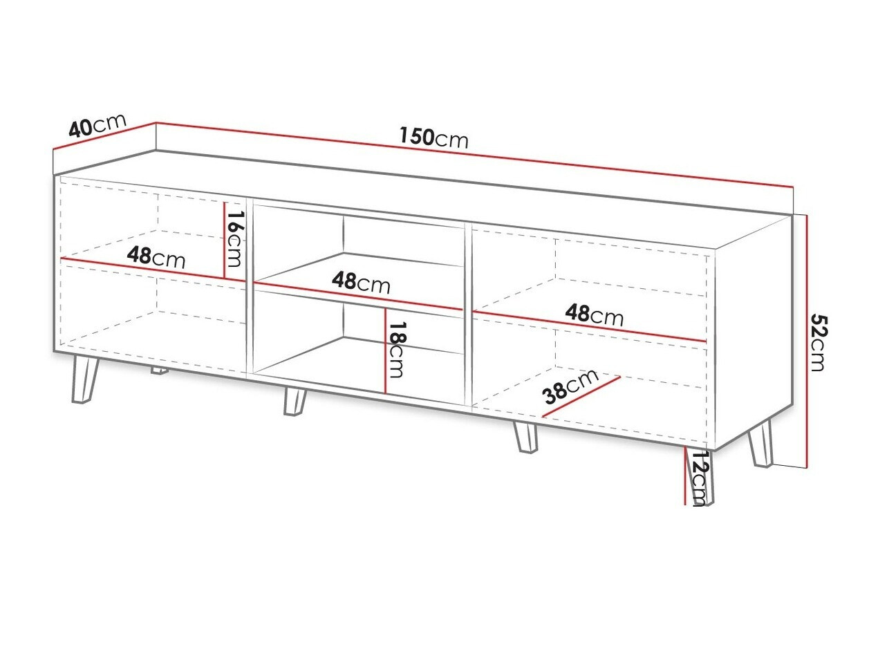 Mueble TV Dicto (Blanco + Negro)