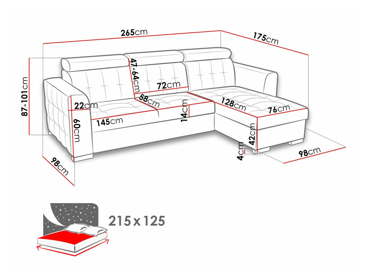Sofá rinconero Temple 123 (Kronos 22)