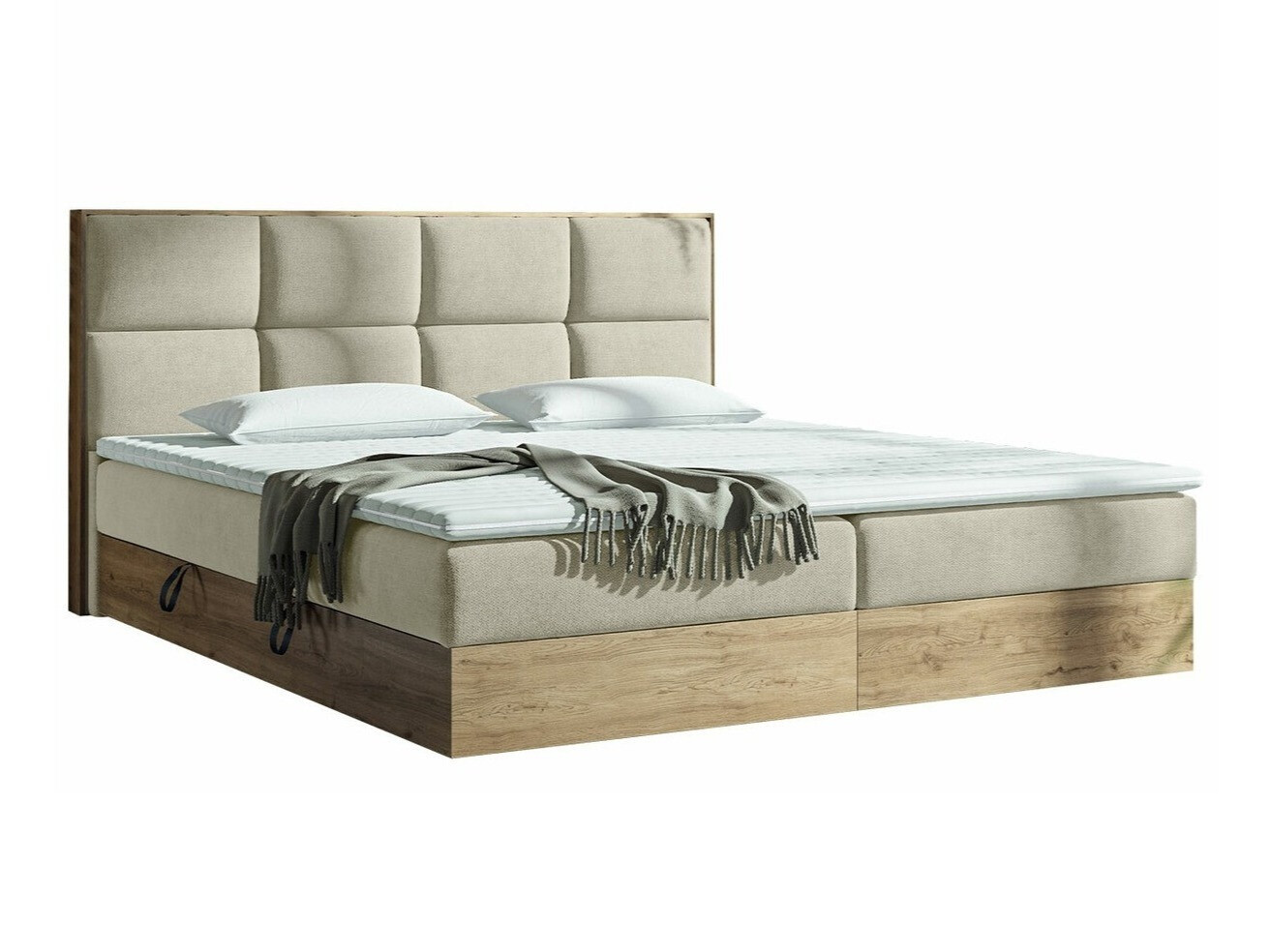 Cama continental ComfiDream 165 (Roble dorado + Soro 21)