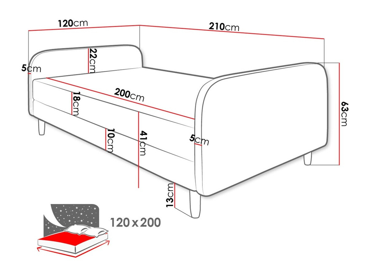 Cama Memphis 125 (Rico 19)