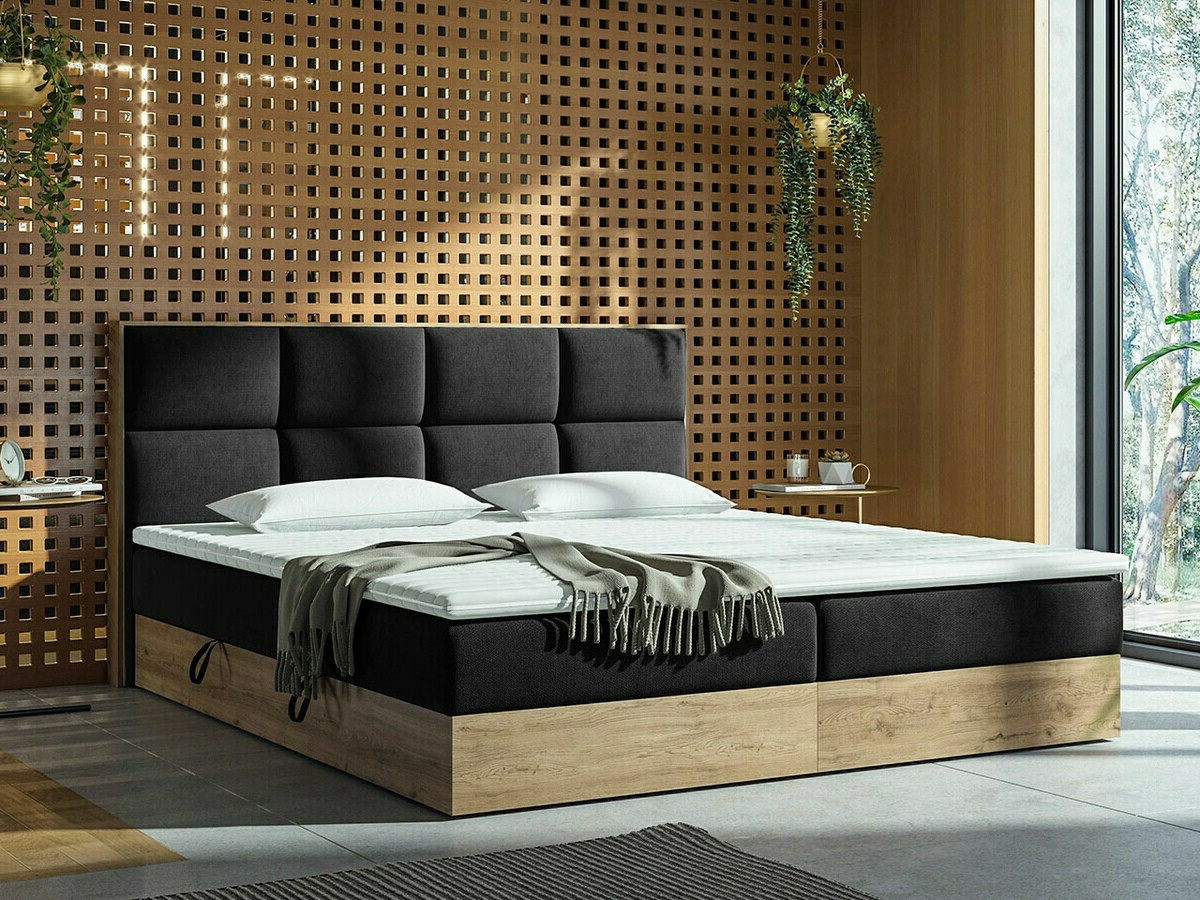 Cama continental ComfiDream 165 (Roble dorado + Soro 100)
