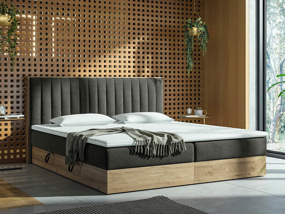 Cama continental ComfiDream 166 (Roble dorado + Soro 24)