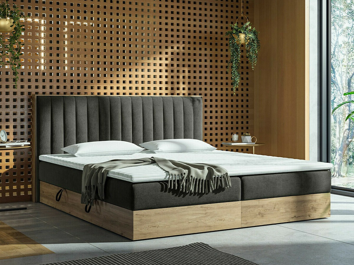 Cama continental ComfiDream 166 (Roble dorado + Soro 24)