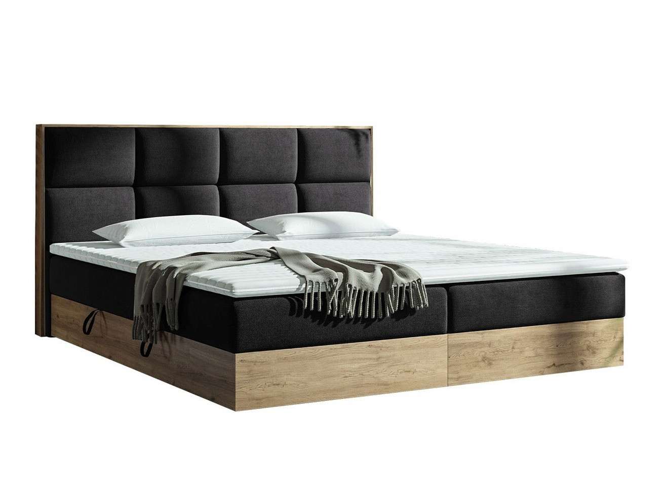 Cama continental ComfiDream Miraena (Roble dorado + Soro 100)