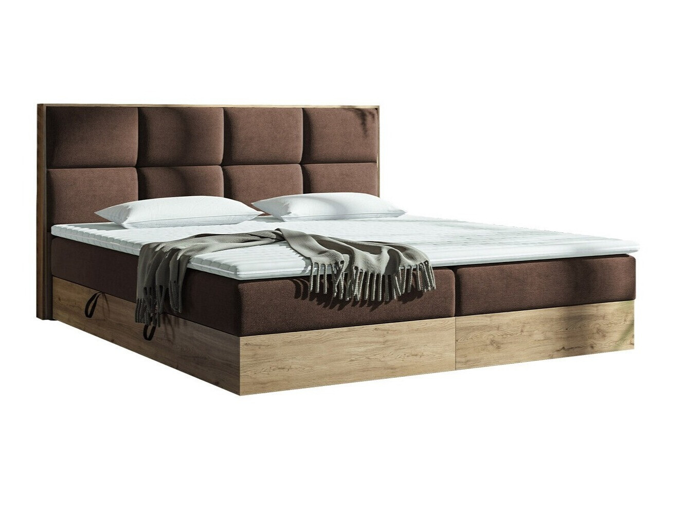 Cama continental ComfiDream Miraena (Roble dorado + Soro 28)