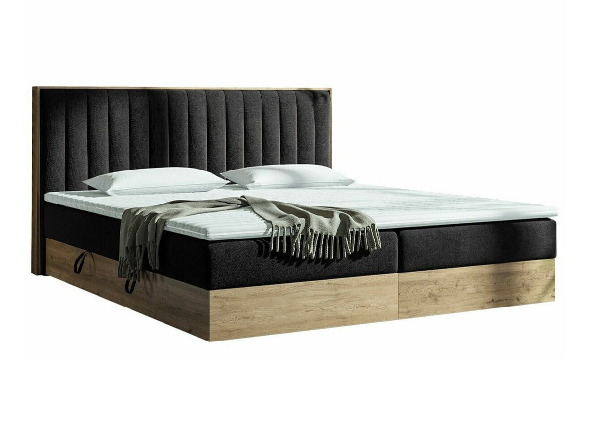 Cama continental ComfiDream Odelra (Roble dorado + Soro 100)