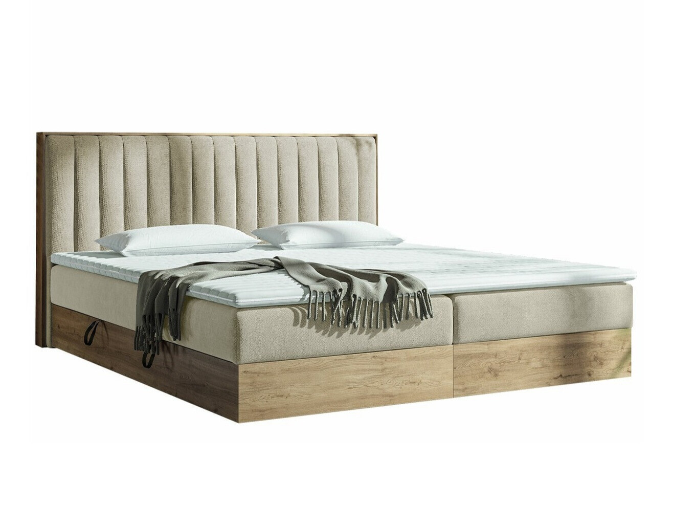Cama continental ComfiDream Odelra (Roble dorado + Soro 21)