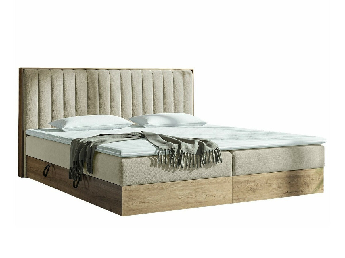 Cama continental ComfiDream Odelra (Roble dorado + Soro 21)