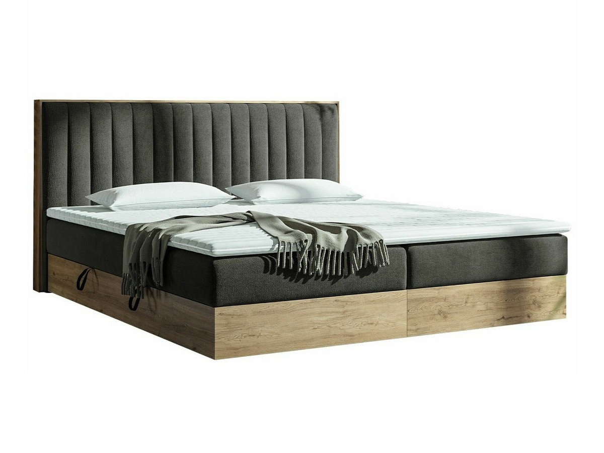 Cama continental ComfiDream Odelra (Roble dorado + Soro 24)