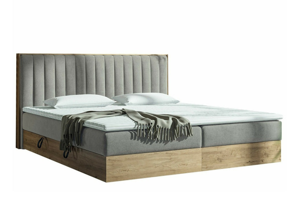 Cama continental ComfiDream Odelra (Roble dorado + Soro 90)