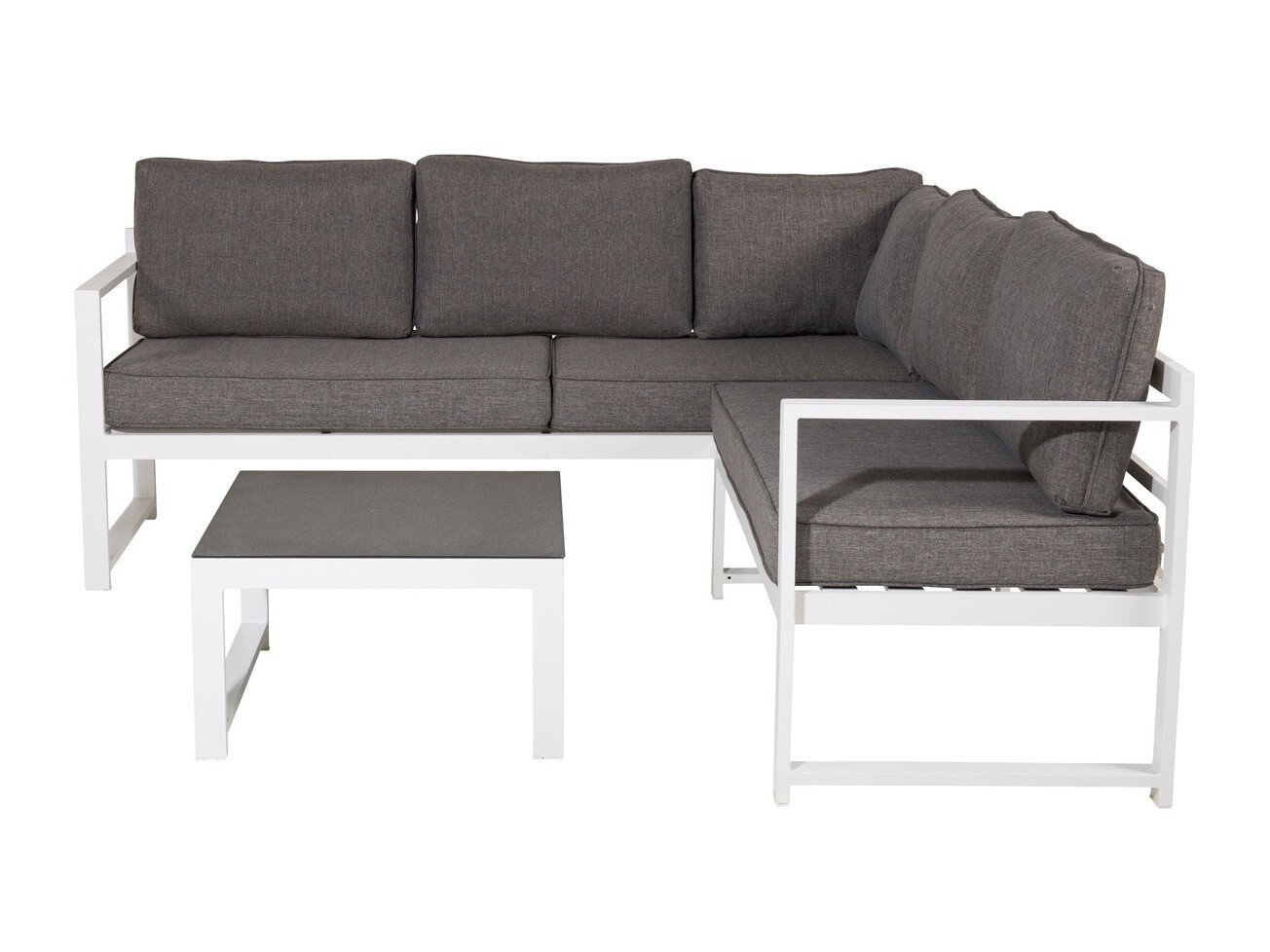 Conjunto de muebles de exterior Dallas 773 (Blanco + Gris)